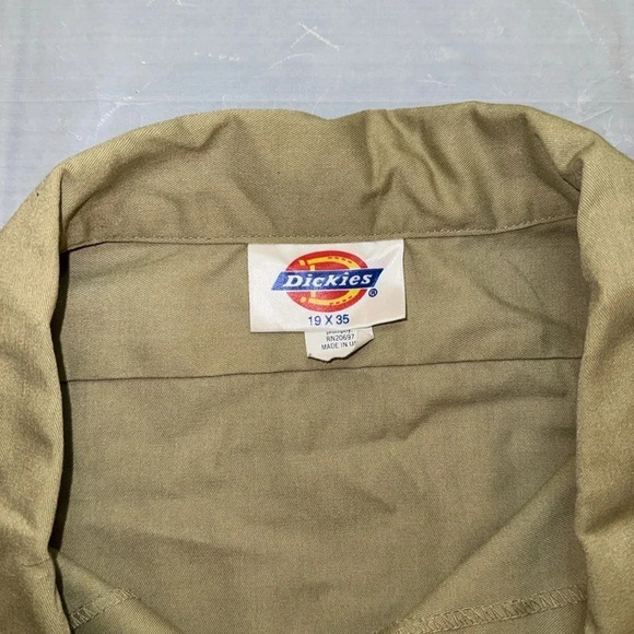 Dickies Long Sleeve Tan Button Down Shirt - Picture 4 of 4